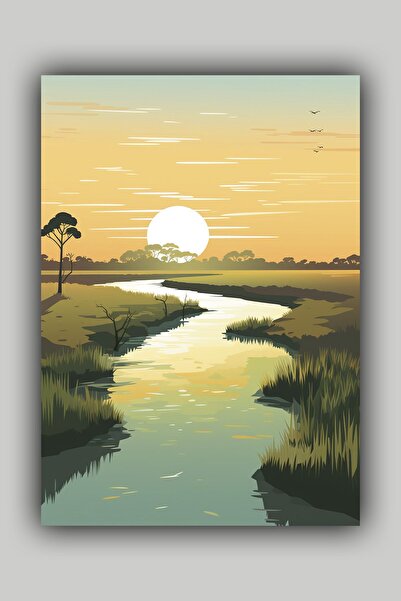 Luna Marissa Αφίσα με τοπίο ηλιοβασιλέματος χωρίς πλαίσιο