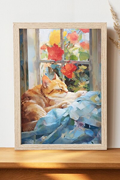 Luna Marissa Καλλιτεχνική αφίσα Cat - Αφίσα τοίχου από γυαλιστερό χαρτί χωρίς...