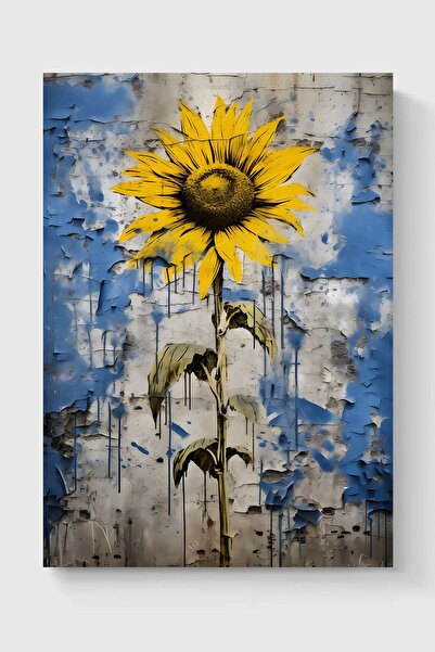 Luna Marissa Αφίσα ηλιόσπορων σε στυλ γκράφιτι Αφίσα τοίχου χωρίς πλαίσιο