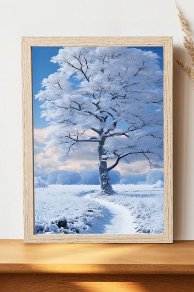 Luna Marissa Χειμερινή αφίσα δέντρου - Αφίσα τοίχου από γυαλιστερό χαρτί χωρί...