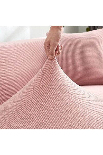 uzhanem Likrali Streç Lastikli Esnek Yikanabilir Kare Desen Üç Kişilik Kotuk Örtüsü Koltuk Kılıfı