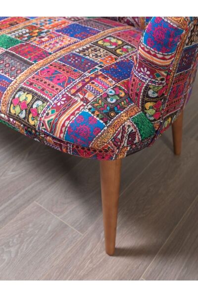mobilyabazari Mila Patchwork Çay Seti Tekli Koltuk,berjer (SALON, BALKON, OFİS)
