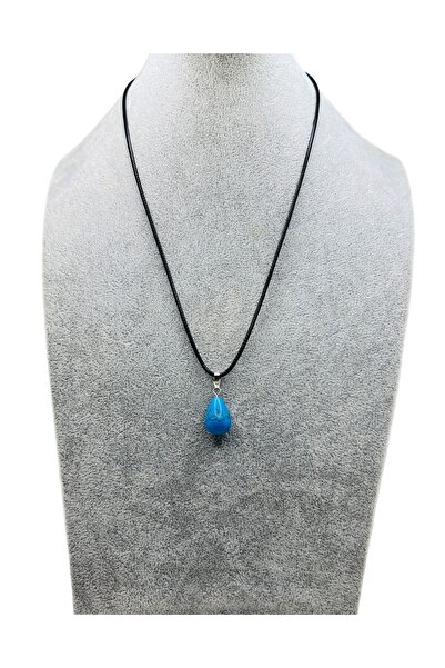 Han Ticarethane Turquoise Turquoise Drop Model Natural Stone Necklace