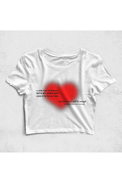 Built By Crazy تي شيرت قصير مطبوع عليه عبارة "أحبك كثيرًا".