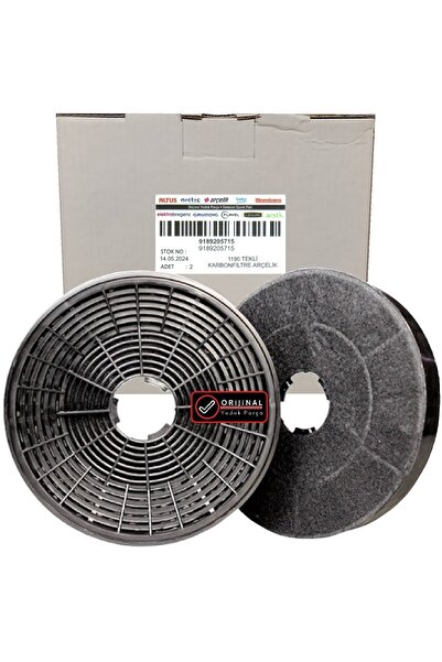 Arçelik P 180 TI (8807481100) Sürgülü Aspiratör Karbon Filtre 2li 1Takım Baca...