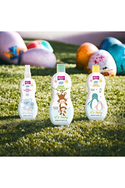 Benri Bebek Losyonu + Kolonya + Kolay Tarama Spreyi 200 ML 3'lü Set