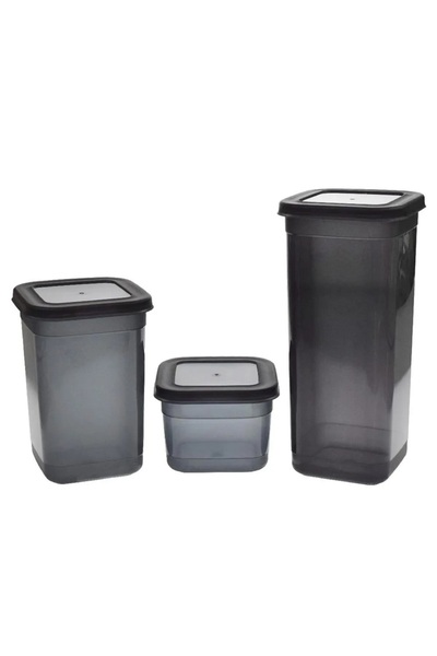 Şener collection 3 Size Storage Set - 0.60 Lt, 1.30 Lt, 1.90 Lt Pulses Storage Container