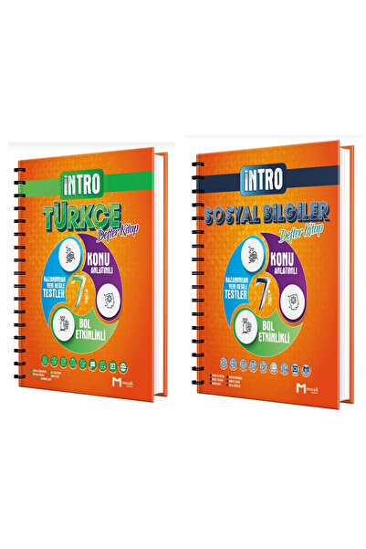 Mozaik Yayınları Mozaik 7. Sınıf Türkçe ve Sosyal Bilgiler İntro Defter Kitap...