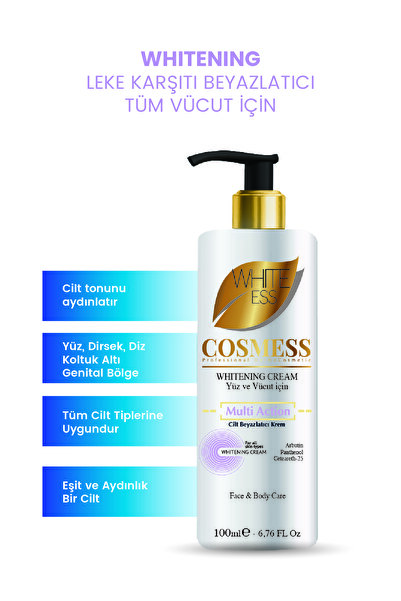 Yüz Ve Vücut Beyazlatıcı Krem - 100 ml - Whitess