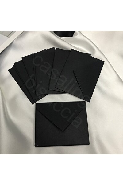 bisaccia ظرف أسود - غلاف رسائل صغير مقاس 7 × 9 سم، خيارات الألوان - 10 قطع