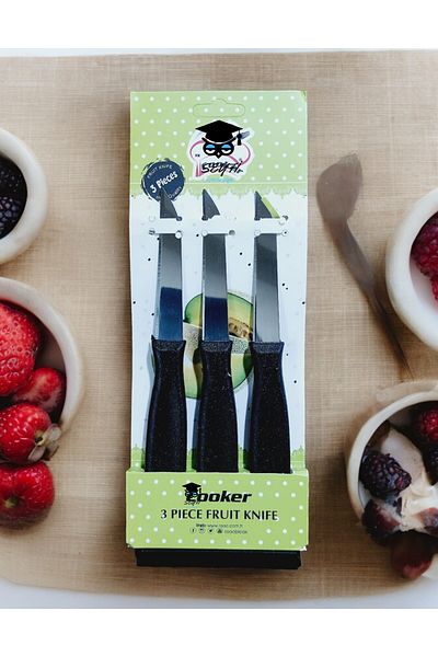 SEYFİKİRTASİYE 3 Pieces Fruit Knife Colorful Plastic Body