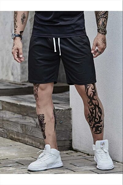yx yustex sport Pantaloni scurți negri pentru bărbați - flexibili, din lycra,...