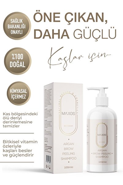 Maxos Kaş Temizleyici Argan Peeling & Şampuan 100ml Özel Formül