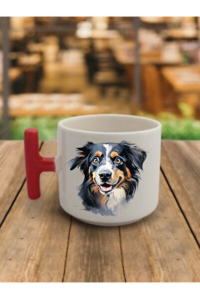 lili hediyelik كوب قهوة لطيف مطبوع عليه كلب - كوب شاي وقهوة من السيراميك هدية