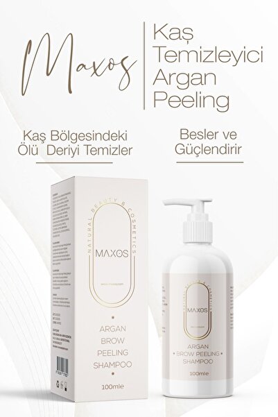 Maxos Kaş Temizleyici Argan Peeling & Şampuan 100ml Özel Formül