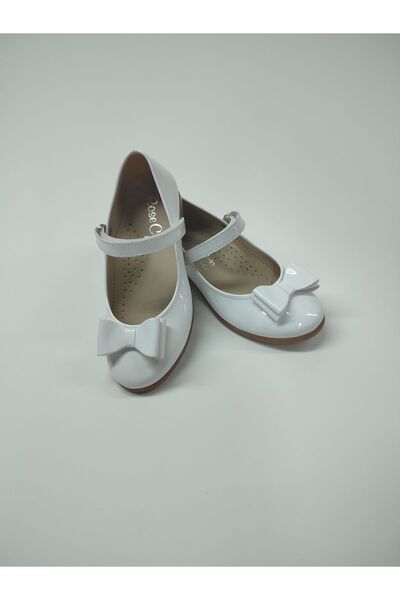 Rose Club Kids حذاء راقصة الباليه باللون الأبيض للفتيات الصغيرات