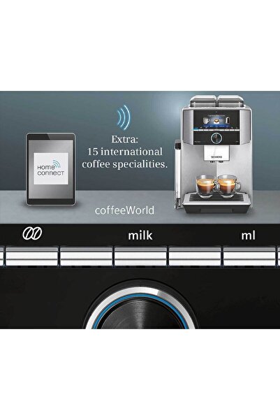 Siemens TI9553X1RW ÇELİK ESPRESSO KAHVE MAKİNESİ EQ.9 PLUS CONNECT S500