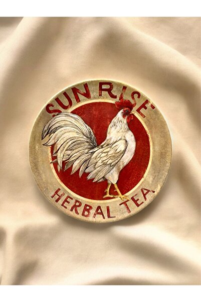 unique florya Dekoratif Duvar Tabağı Duvar Süsü Horoz Tabak Sunrise Tabak Mut...