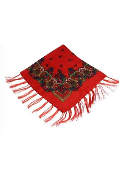 LİVO Large Size Hamavi Puchsia Tassel Shawl - Daily Use - Hamv-01