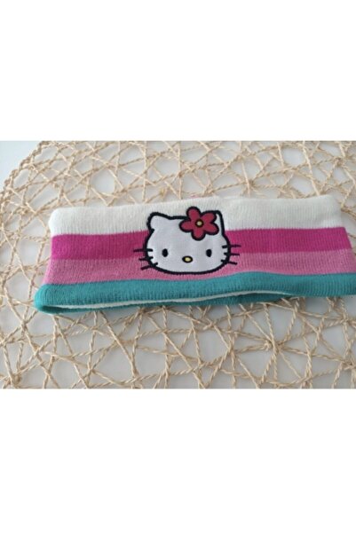 Hello Kitty Renkli Triko Çocuk Saç Bandanası