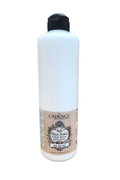 Cadence F-601 Beyaz Style Mat Kumaş Boyası 500ml
