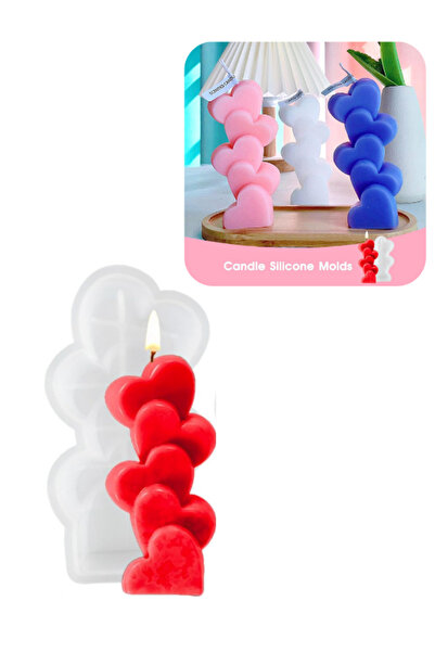 Sirius Hobi Epoksi Kalıp Reçine 3D Çiçek Aşk Kalp Silikon Aromaterapi Mum Kal...