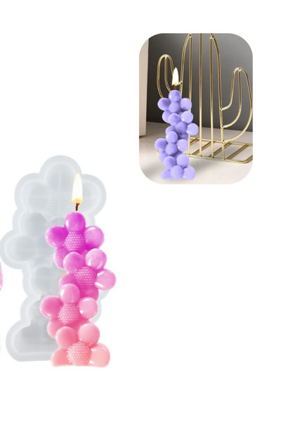 Sirius Hobi Epoksi Kalıp Reçine 3D Çiçek Aşk Kalp Silikon Aromaterapi Mum Kal...