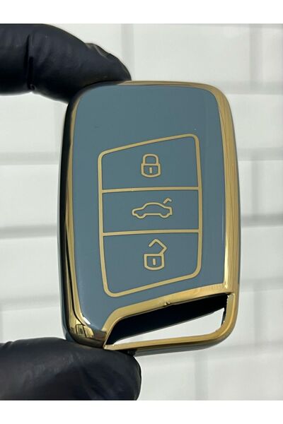 BARKAS ELEKTRONİK Skoda Superb Kodiaq Smart Nano Key Case Gray