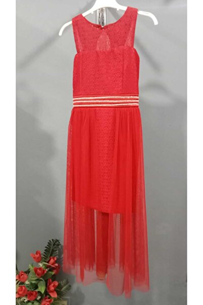 jlbn Tulle Red Girl's Evening Dress