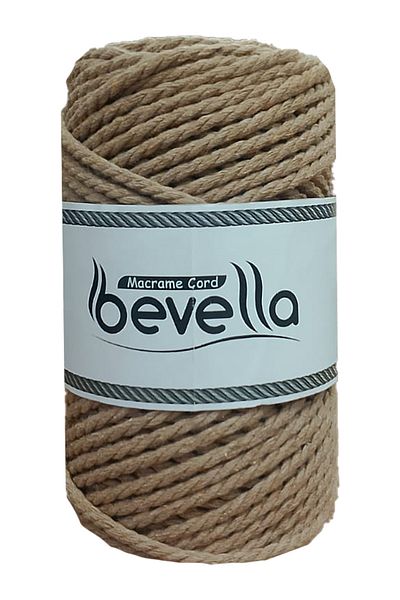 Bevella Macrame Cord Πριμοδότης Ταν Βαμβακερό Μακραμέ 3 Στριφτό - 3 χλστ 250 γρ