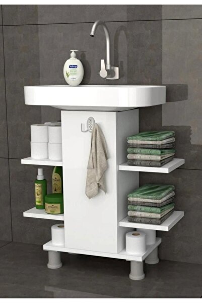 PRADEMO - Ayaklı Banyo Dolabı, Düzenleyici Dolap, Banyo Düzenleyici Raflar, L...