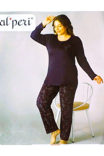 Alperi Long Sleeve Summer Plus Size Pajama Set