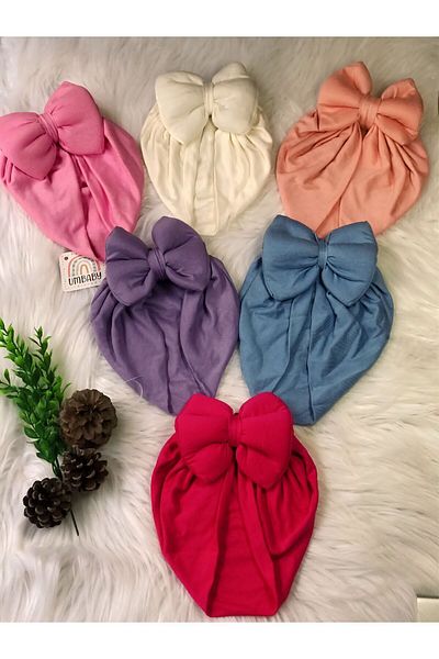 UmBaby 6/18 Combed Cotton Bonnet Bandana for Baby Girl - 6 Colors