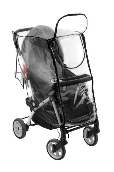 Tutkusuyum Zippered Ultra Luxury Baby Stroller Rain Cover Black (COMPATIBLE WITH ALL BABY CARS)