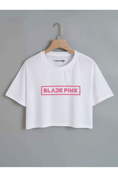 Machetta Κορίτσι - Μαύρο τριαντάφυλλο εμπριμέ Crop T-shirt