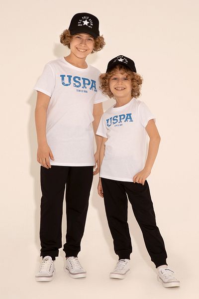 U.S. Polo Assn. Μπλουζάκι για αγόρια με λευκή λαιμόκοψη - ASILSENCER STORE