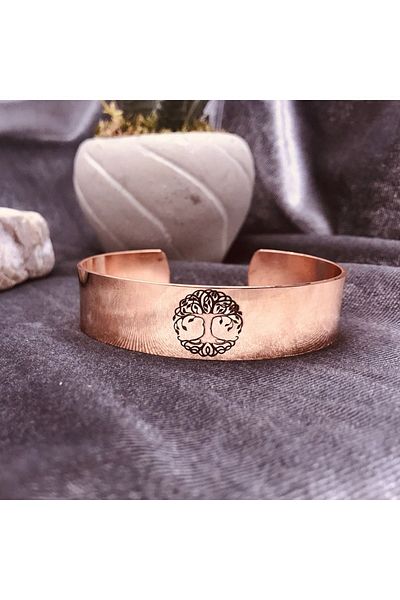 ajda's Unisex Copper Tree of Life Copper Bracelet