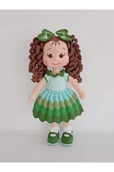 OYUNCAKPARK Egzotik Kıvırcık Saçlı Karnaval Bebek Amigurumi Organik Oyuncak