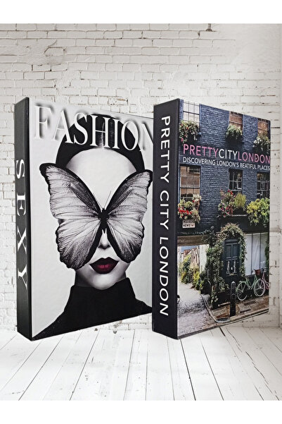 BayCazip Dekoratif Kitap Görünümlü Kutu 2'li Set Decorative Book Looking Box