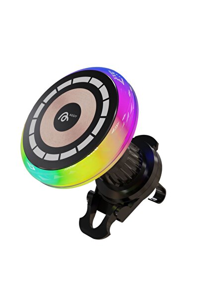 AGGIY AG-CW10 Araç içi Magsafe Kablosuz Şarj Aleti ve Mıknatıslı Telefon Tutucu