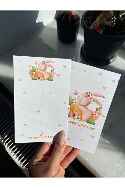 Hayal.kirtasiyesi Buckle Card 9.5x15 cm Cm 20 Pieces rabbit Buckle Card, note...