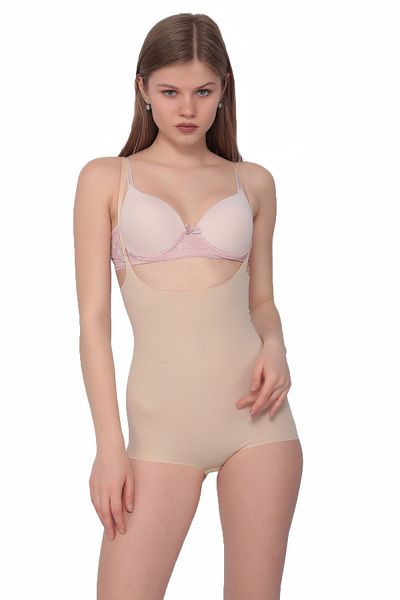 EPATAGE Corset pentru damă, cu tăietură cu laser, 2 mărimi, cu bretele reglabile, sub bust, cu corp fantomă