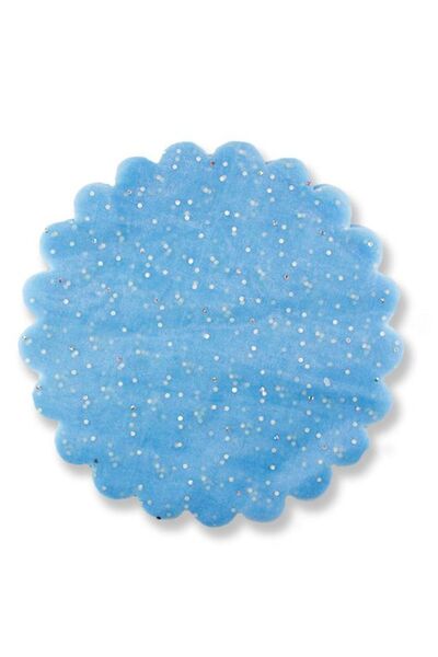 New Bliss Decor Studio 100'lü Hazır Kesilmiş Puantiyeli Tül 22 Cm Mavi