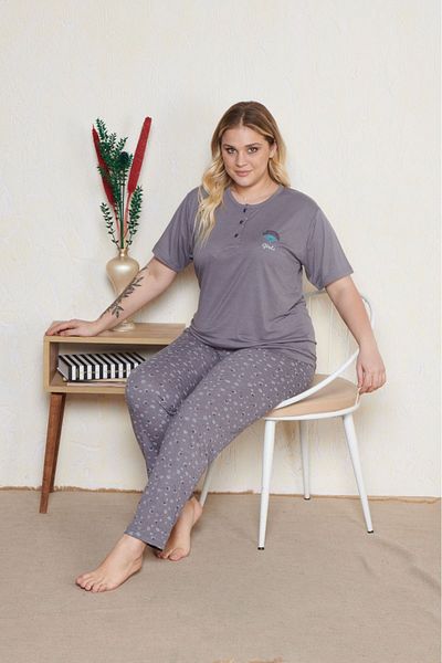 Pyjama Familya Women's Plus Size Short Sleeve Pajama Set