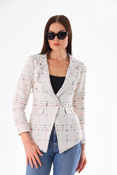 Fosiya سترة شانيل بأربعة أزرار