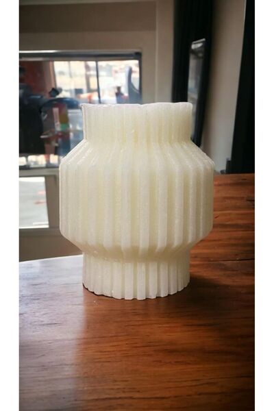 candleistanbul Dekoratif Sutun mum tırtıklı 1 adt 6x4 cm kokulu mum