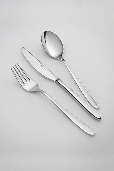 Hisar Side 30 Piece Steel Fork Spoon Knife Set