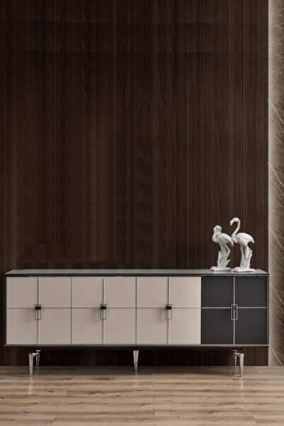 Genel Markalar Hilton Konsol Kapaklı Dolap Raflı Konsol Aynasız Mobilya