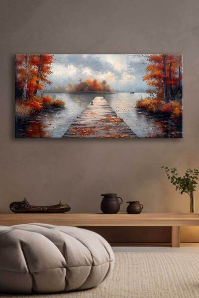 Voovart Sonbahar Manzarası Dekoratif Kanvas Tablo - EC1021