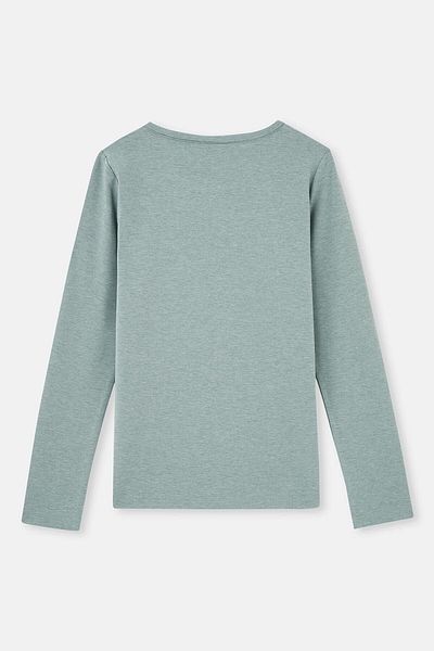 Dagi Everfresh – Grünes T-Shirt mit halber Knopfleiste